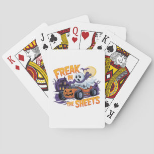HALLOWEEN MONSTER IN THE BED SHEET POKER CARDS