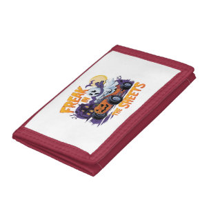 HALLOWEEN MONSTER IN THE BED SHEET TRI-FOLD WALLET
