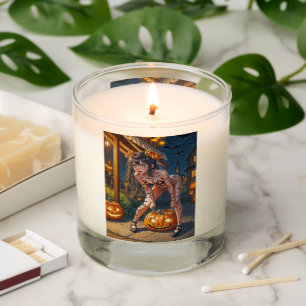 Halloween Monster Jack-o-Lantern & Bat Vixen Girl Scented Candle