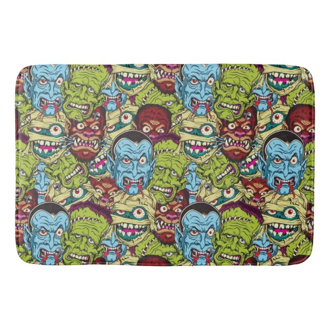 Halloween Monster Mash Bathroom Mat (Front)