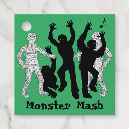 Halloween Monster Mash Dance Party Favor Tags