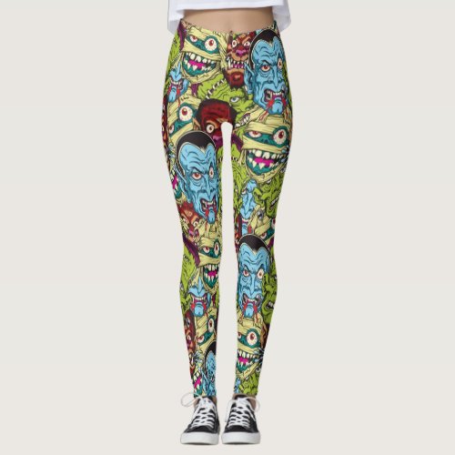 Halloween Monster Mash Leggings