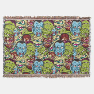 Halloween Monster Mash Throw Blanket