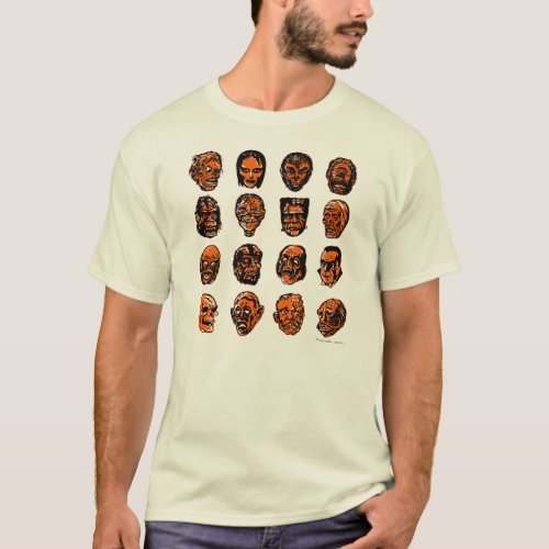 Halloween Monster Masks T_Shirt