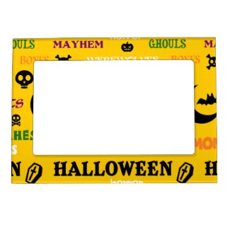 Halloween Monster Mayhem Typography Magnetic Frames