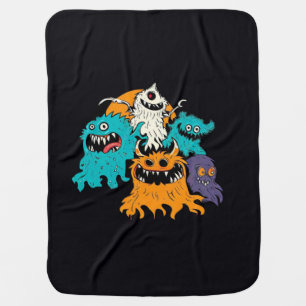 Halloween/Monster/October/Fall  Baby Blanket