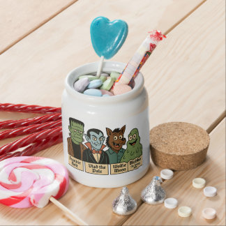 Halloween Monster Squad Lineup Candy Jar