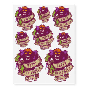 Halloween monster temporary tattoos