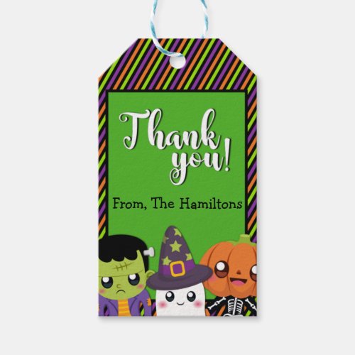 Halloween Monster Thank You Tag For Party Favors 
