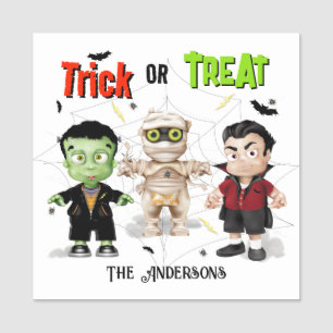 Halloween Monster Trick or Treat Name Tag