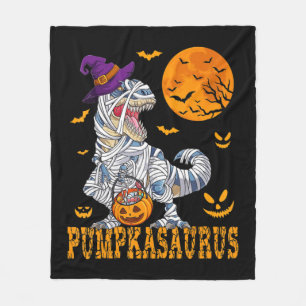 Halloween Monster Truck Mummy Dinosaur Pumpkin Tod Fleece Blanket