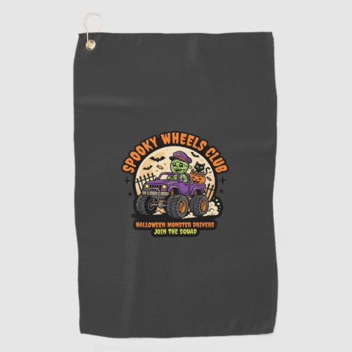 Halloween Monster Truck Night Golf Towel