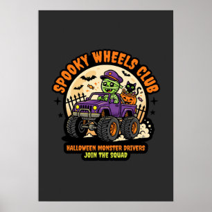 Halloween Monster Truck Night Poster