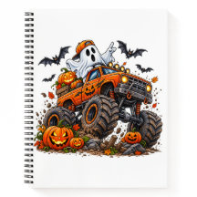 Halloween Monster Truck Pumpkin Ghost Driver Funny