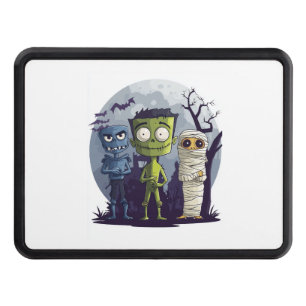 Halloween Monster Yoga Class Hitch Cover