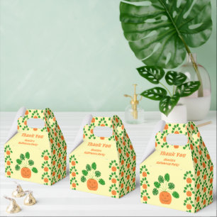 Halloween Monstera Plant in Pumpkin Custom Favor Boxes