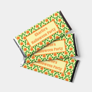 Halloween Monstera Plant in Pumpkin Custom Hershey Bar Favors