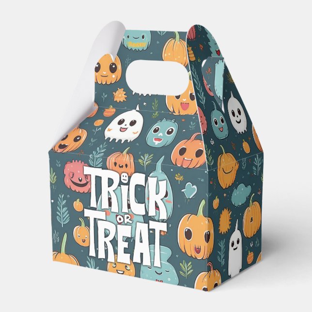 Halloween monsters favor boxes (Front Side)