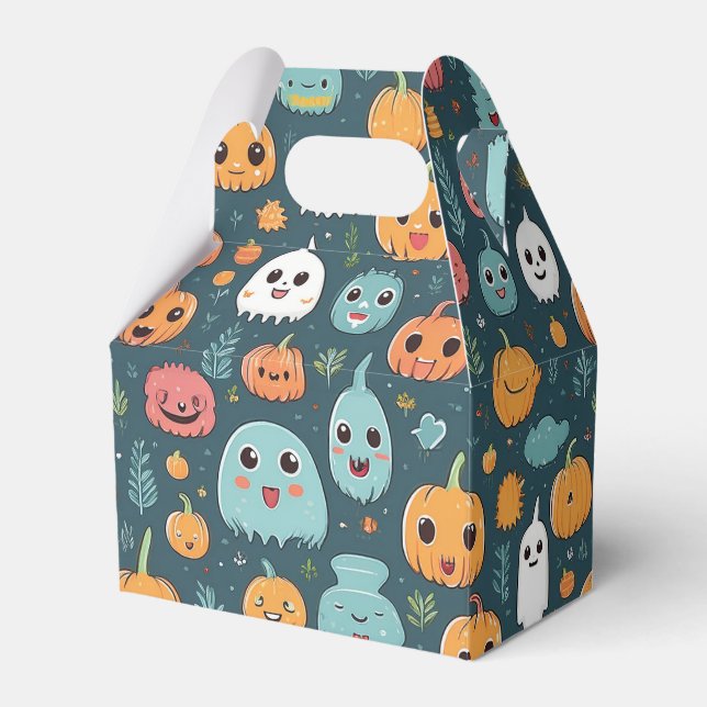 Halloween monsters favor boxes (Front Side)