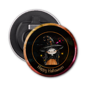 Halloween Monsters Little Witch Bottle Opener
