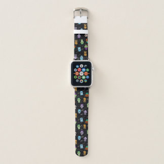 Halloween monsters making scary funny faces apple watch band