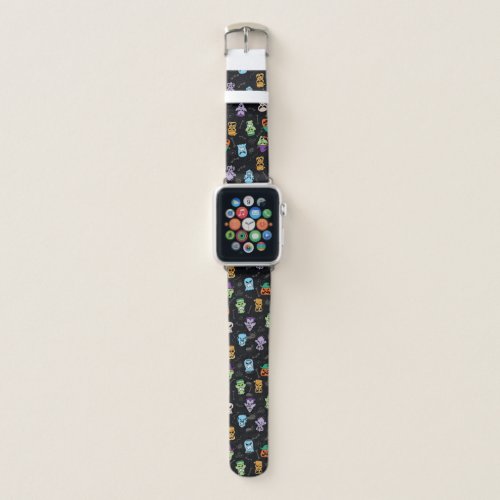 Halloween monsters making scary funny faces apple watch band