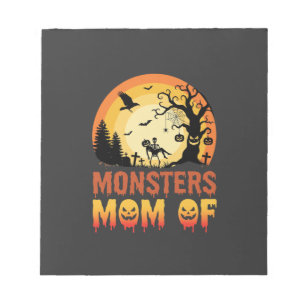 Halloween Monsters Mom of Skeleton Family Notepad