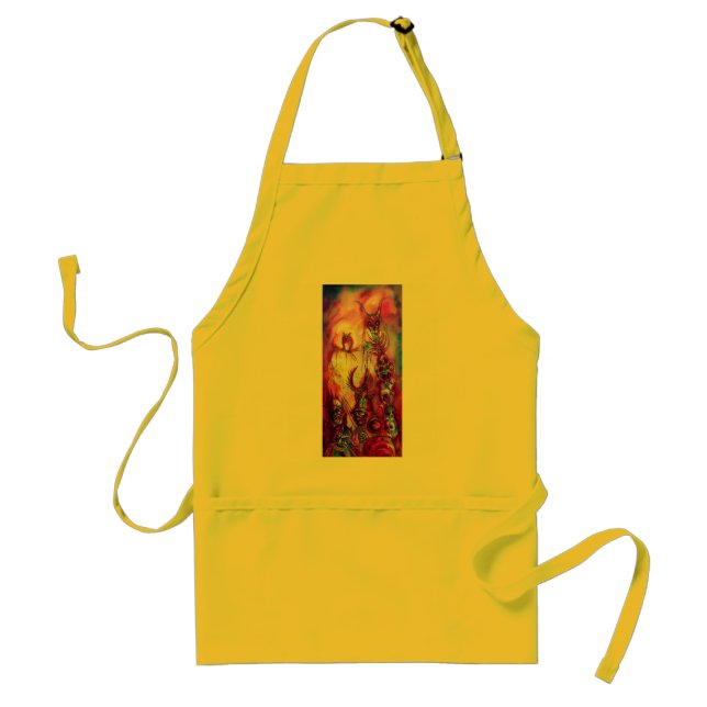 HALLOWEEN MONSTERS / ORK WAR Fantasy Adult Apron (Front)
