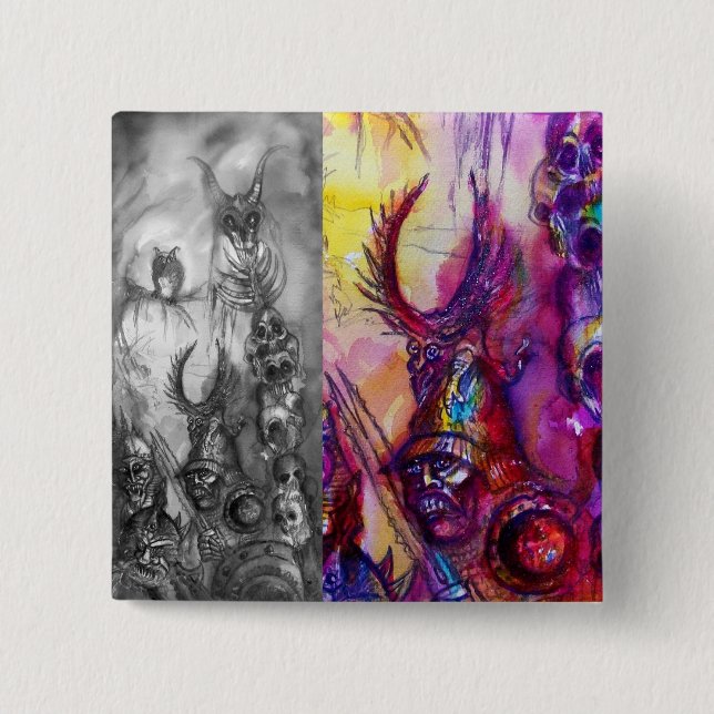 HALLOWEEN MONSTERS / ORK WAR Fantasy Button (Front)