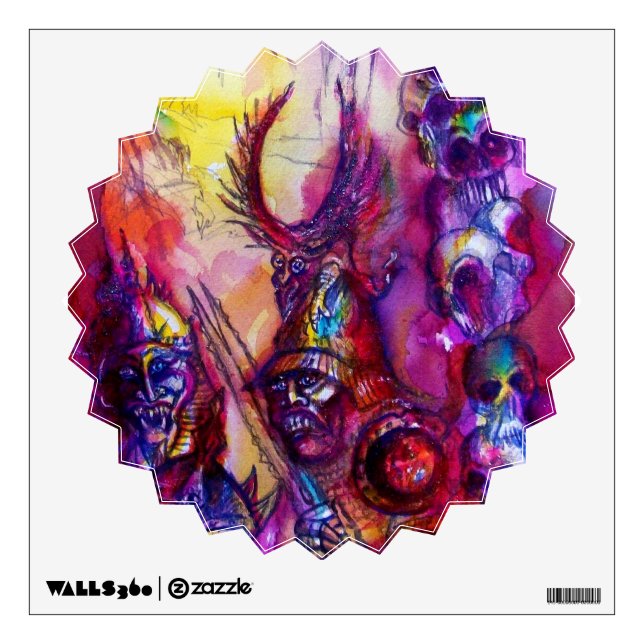 HALLOWEEN MONSTERS / ORK WAR Fantasy Shield Wall Decal (Front)