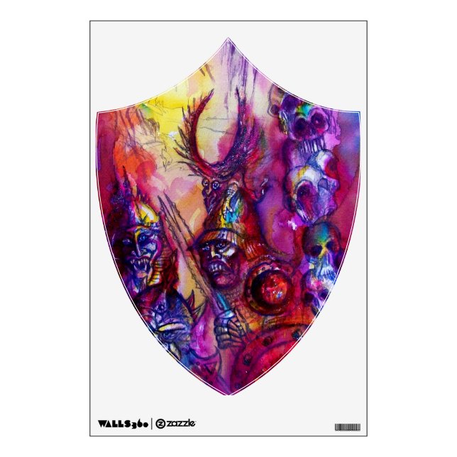 HALLOWEEN MONSTERS / ORK WAR Fantasy Shield Wall Decal (Front)