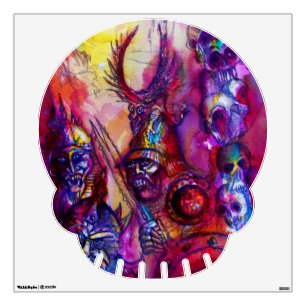 HALLOWEEN MONSTERS / ORK WAR Fantasy Skull Wall Decal