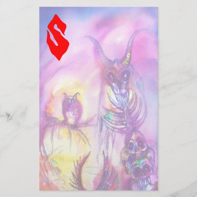 HALLOWEEN MONSTERS / ORK WAR Fantasy Stationery (Front)