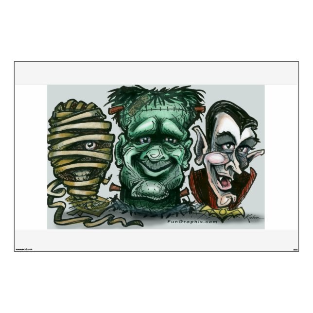 Halloween Monsters Wall Decal (Front)