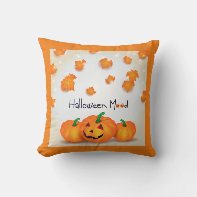 Halloween Mood Throw Pillow (Front)