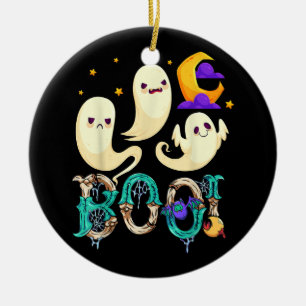 Halloween moon  40 ceramic ornament