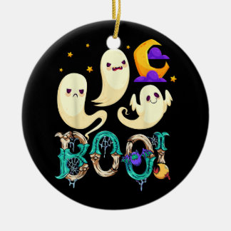 Halloween moon  40 ceramic ornament