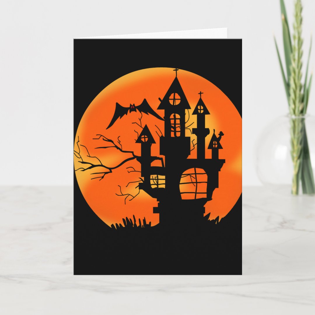 Halloween Moon Card | Zazzle