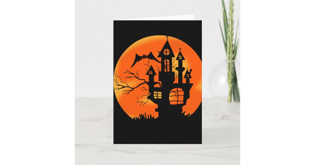 Halloween Moon Card | Zazzle