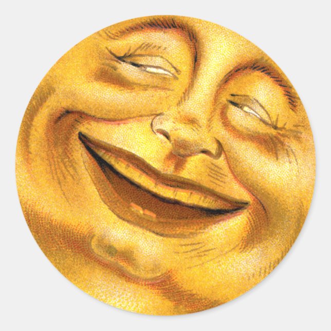 Halloween Moon Classic Round Sticker (Front)