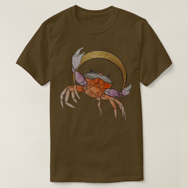 Halloween Moon Crab T-Shirt (Design Front)