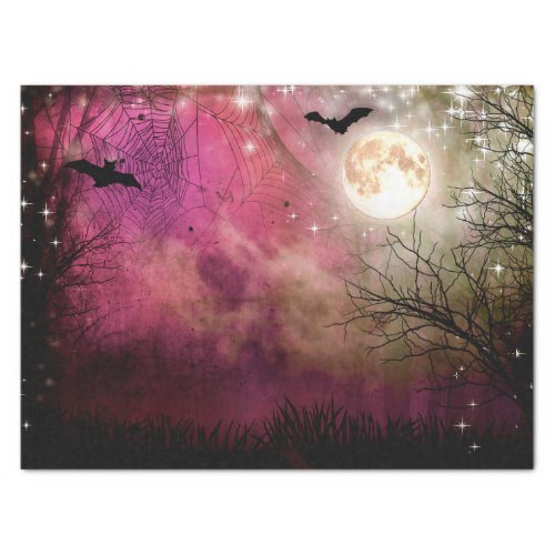 Halloween Moon Haunted Forest Tissue Paper