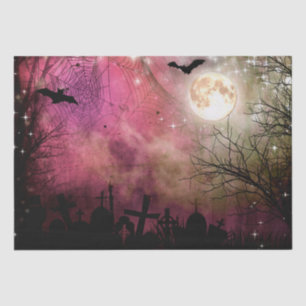 Halloween Moon Haunted Graveyard Tissue Paper