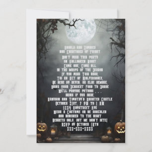 Halloween Moon Invitation