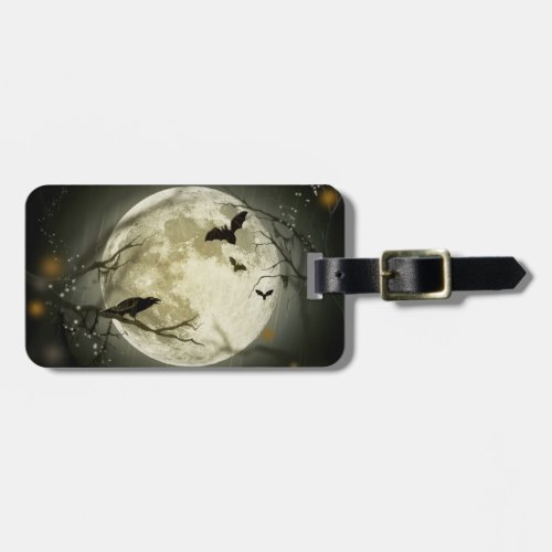 Halloween Moon Luggage Tag