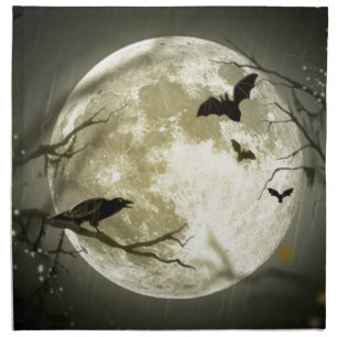 halloween moon napkin