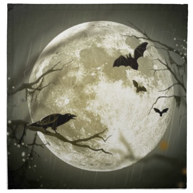halloween moon napkin (Front)