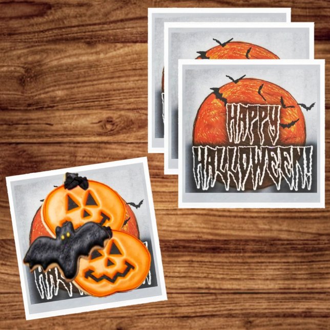 Halloween Moon-PG Napkins (These festive napkins are right on point, with Halloween festivities!)