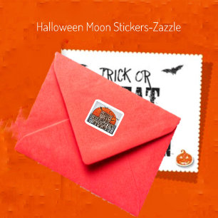 Halloween Moon-PG Square Sticker