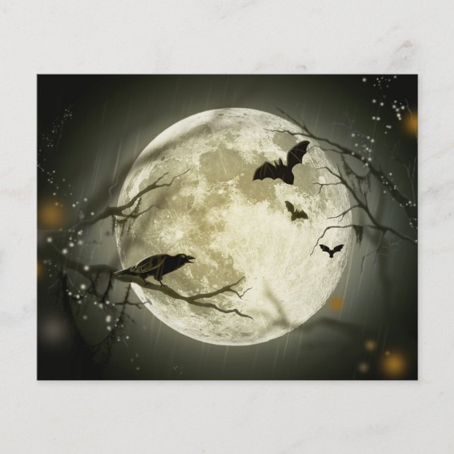 Halloween Moon Spooky Crows Flyer (Front)